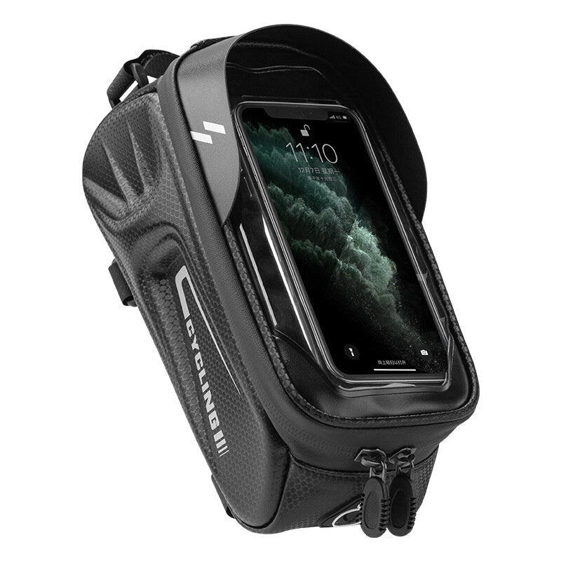 1.7L 6.4inch Bicycle Bag Waterproof Touch Screen Front Tube Frame MTB Road Bike Bag Outdoor Camping Cycling