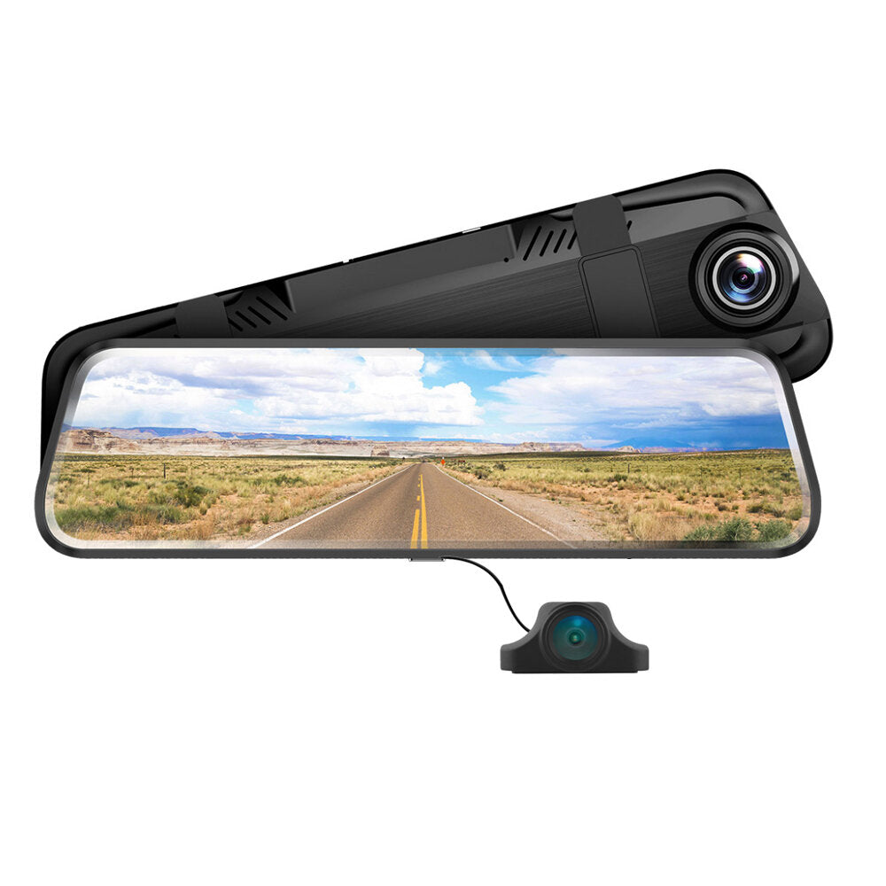 1080P Dash Cam Streaming Media Full-Screen Touching Car DVR ADAS Dual Lens Night Vision Auto Video Recorder With Rear View Camera