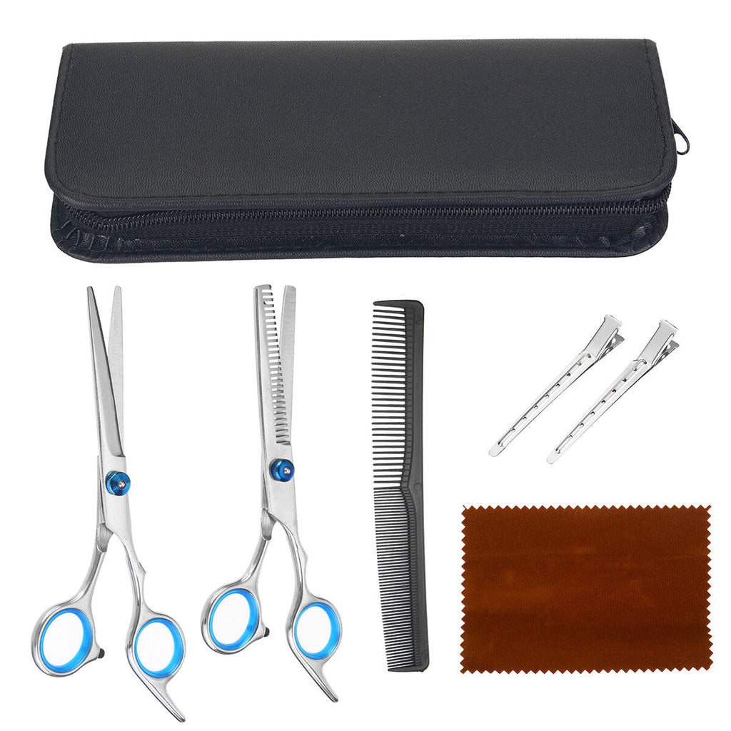 4/7/8/9/10Pcs Professional Hairdressing Scissors Set Hair Cut Thinning Shears Comb Hairpins