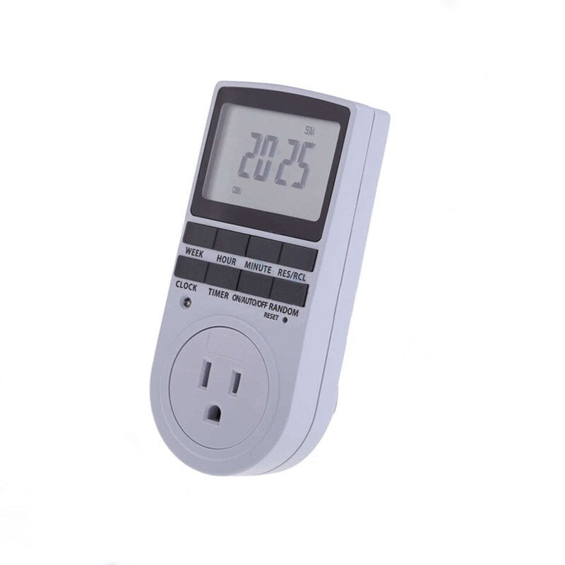 Electronic Digital Timer Switch US Kitchen Timer 24 Hour Cyclic Programmable Timing Socket 15A 1800W 120V