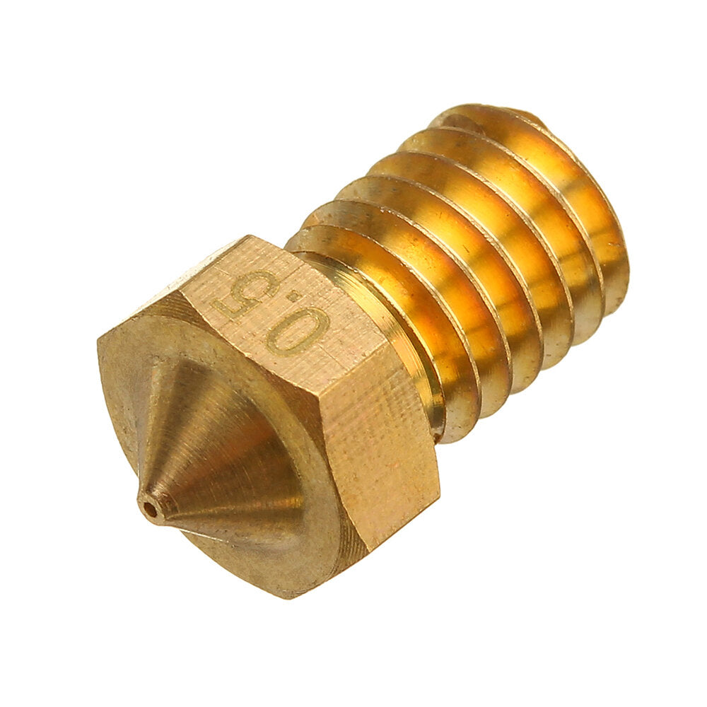 0.2/0.3/0.4/0.5/0.6/0.8mm M6 Thread Brass Extruder Nozzle For 3D Printer Parts