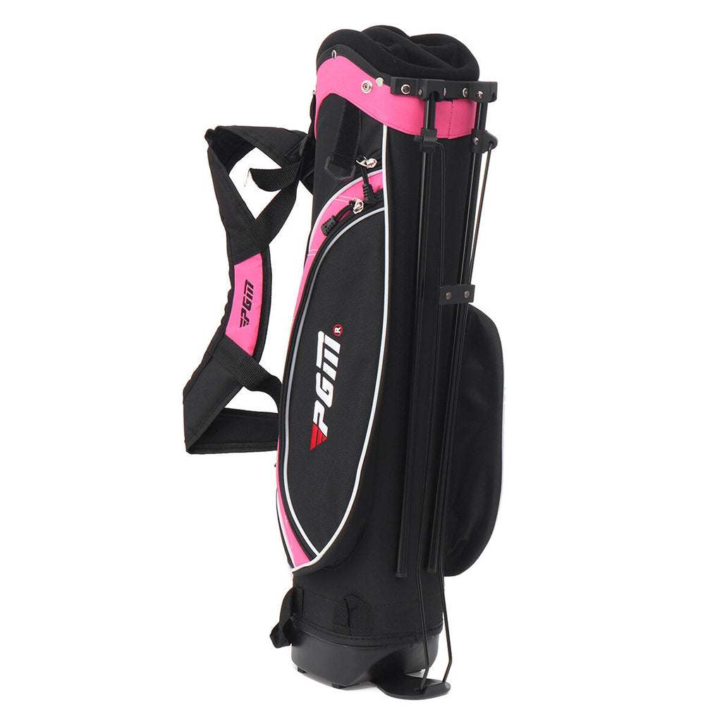 Children's Golf Bag Golf Support Ultra Light Stand Portable Large Capacity Double Shoulder Strap For Boy Girl 3-12 Years Old