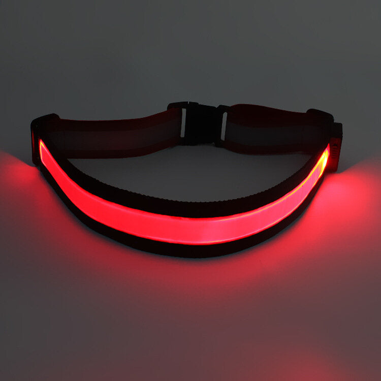 Flashing Belt USB Charging Reflective Warning light Luminous Cycling