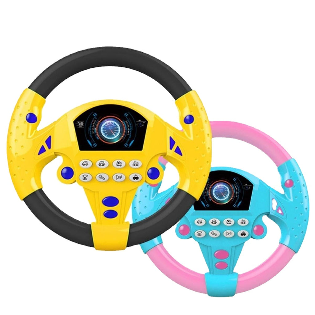 1 PC Learn and Play Driver Baby Steering Wheel Toddler Musical Toys with Lights Sounds