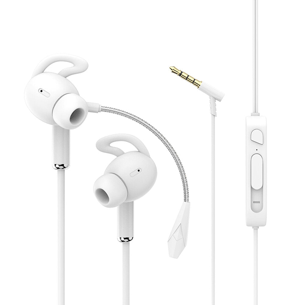 Wired Earphone 7.1 Surround Stereo 13MM Dynamic Earbuds 3.5MM In-Ear Gaming Headset with Detachable Dual Mic