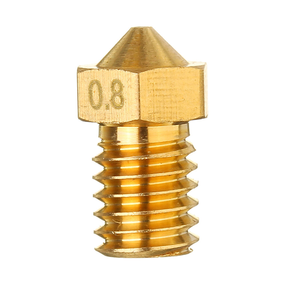 0.2/0.3/0.4/0.5/0.6/0.8mm M6 Thread Brass Extruder Nozzle For 3D Printer Parts