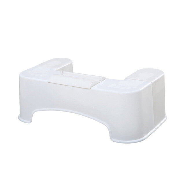 Anti-slip Toilet Toot Stool Crouch Hole Folding Phone Holder Design Bathroom Toilet Accessory