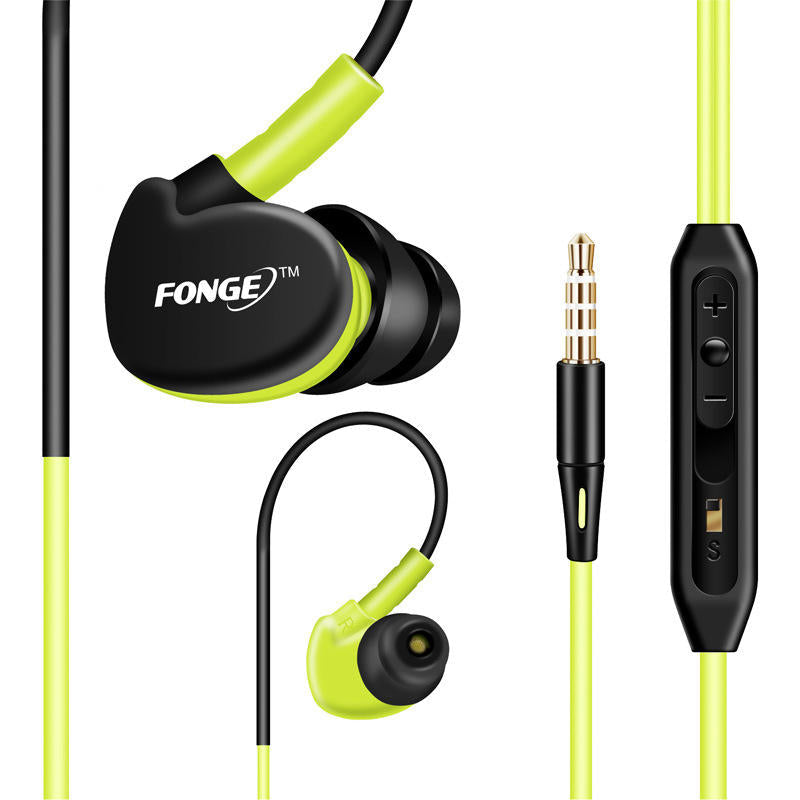 Sport Stereo Bass 3.5mm In-ear Earphone Running Waterproof Sweatproof with Mic Headset