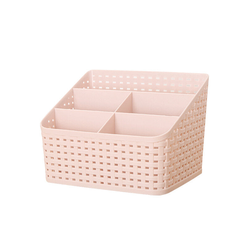 Hollow Multi-cell Storage Box Desktop Cosmetic Remote Control Living Room Multi-function Storage Box Sundries Stationery Finishing Box