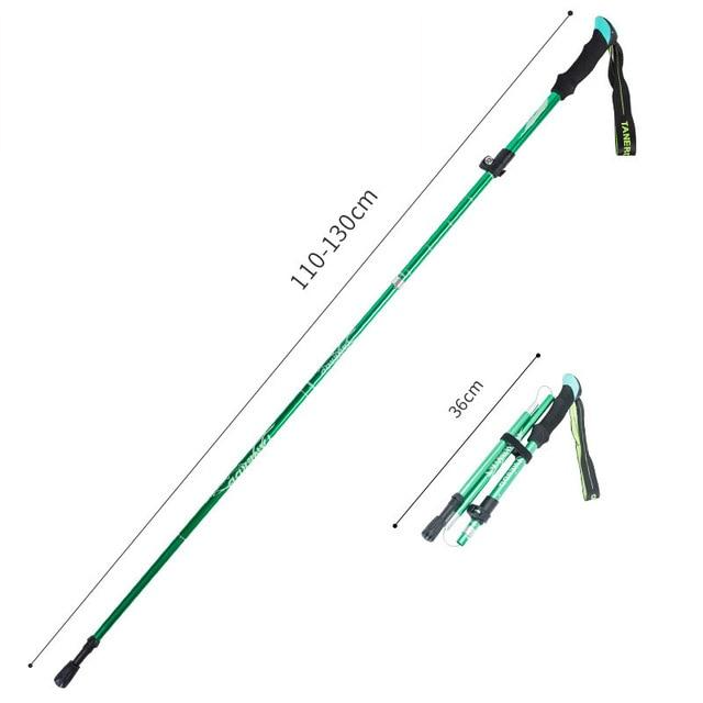 Anti Shock Walking Stick Telescopic Trekking Ultralight Aluminum Alloy Tactical Canes Sticks