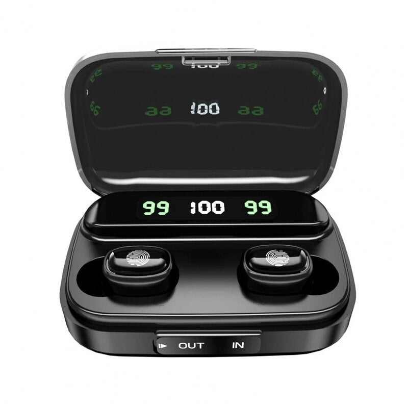 TWS Bluetooth 5.1 Earbuds LED Display Earphones 9D Stereo Sports Waterproof With Microphone