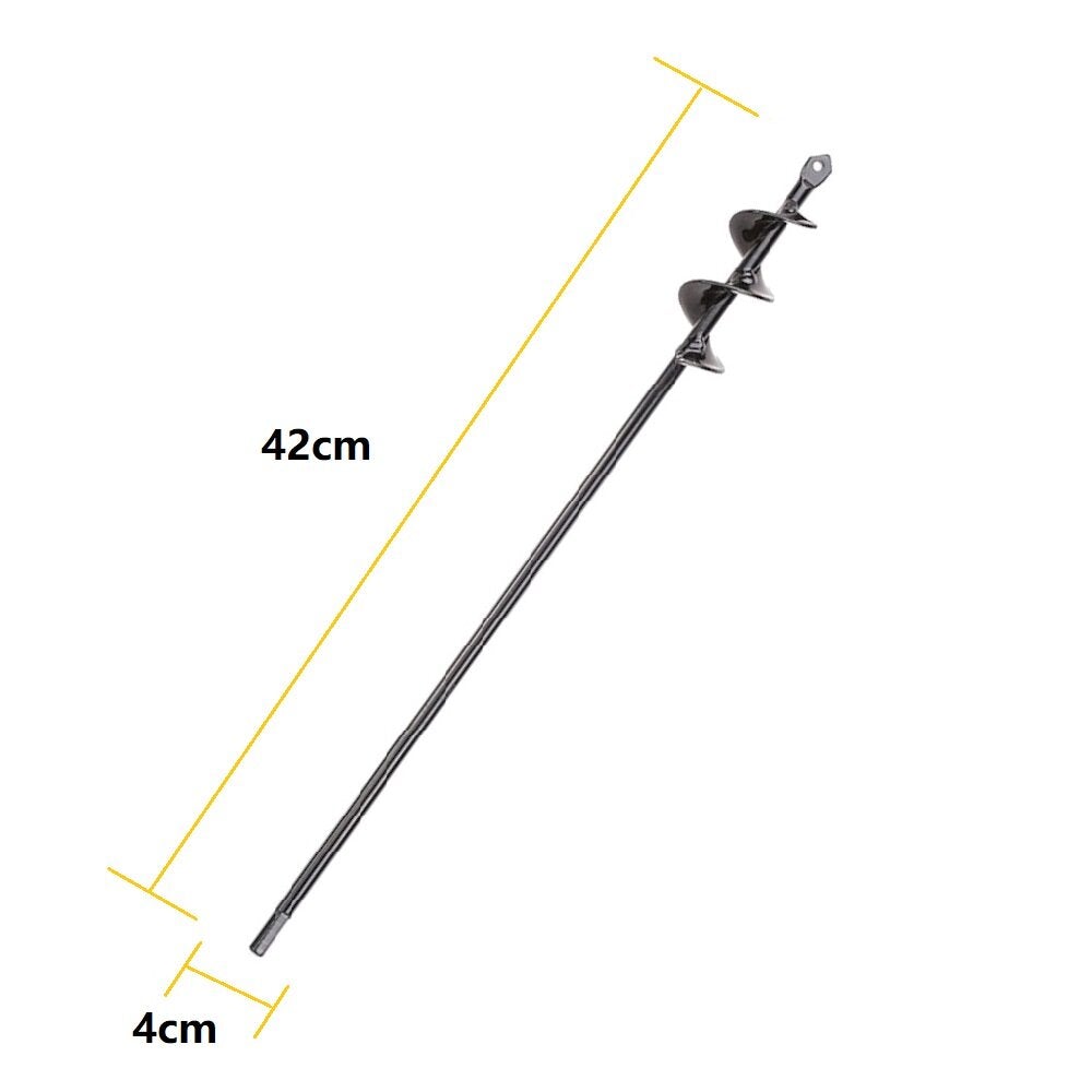 4/4.6/5/8cm Gardening Plant Auger Drill Bit Farm Vegetable Short Rod Earth Post Hole Digger Tools