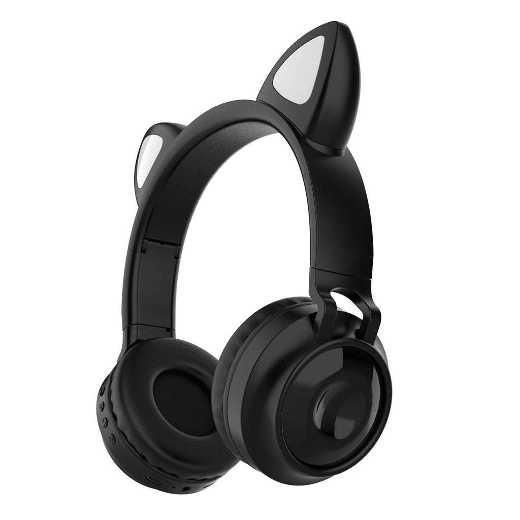 Wireless Bluetooth Cat Ear Headphone Foldable Over-ear Stereo Music Sport Headset with Mic