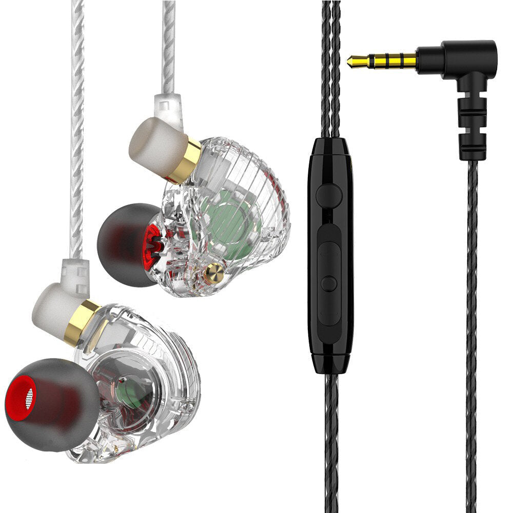 Wired Earphone HD Noise Reduction 11.6MM Dynamic Diver In-Ear Earbuds Sport Gaming Wired Headphones with Mic