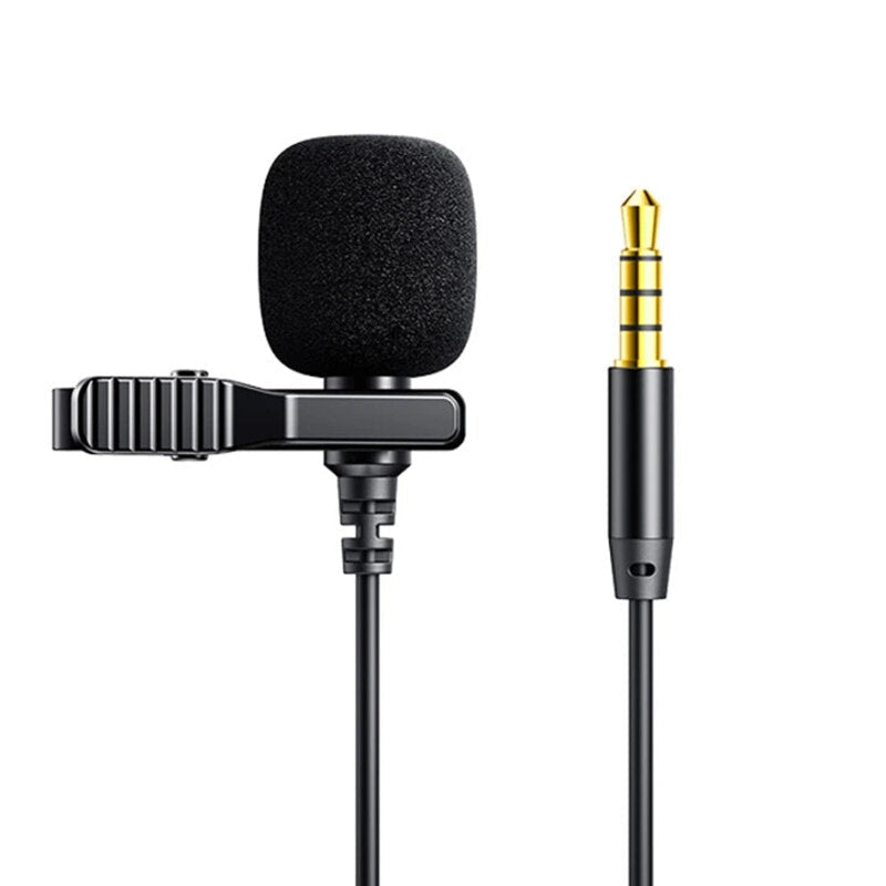 Portable Mini Accurate Sound Pickup Lapel Lavalier Microphone for Vlog Broadcasting Streaming Recording