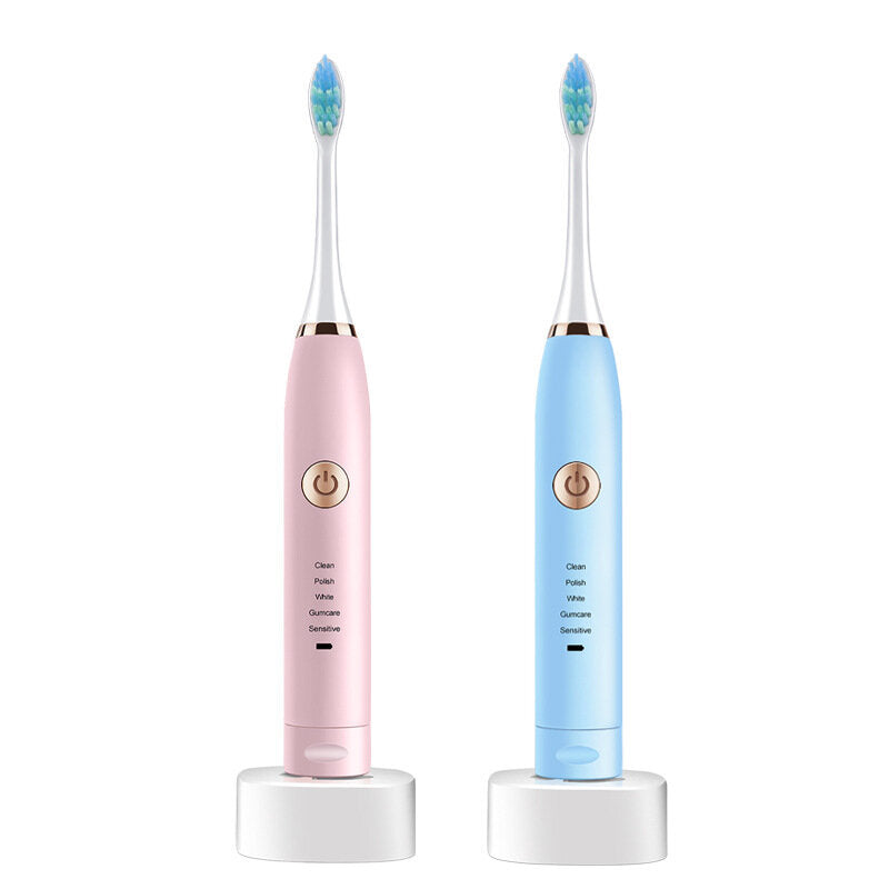 Electric Toothbrush Waterproof USB Rechargeable Tooth Brushes 5 Modes Adjustable Whitening Teeth Brush