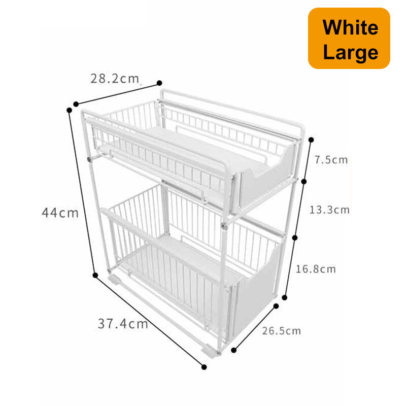 Bathroom Storage Rack Fridge Side Shelf 2 Layer Removable Kitchen Bathroom Organizer Shelf Gap Holder