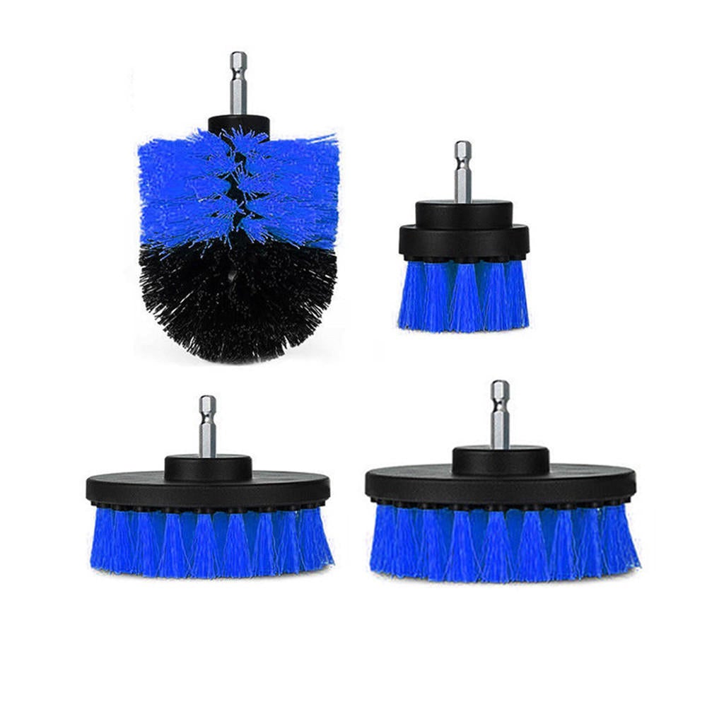 4pcs 2/3.5/4/5 Inch Drill Brush Kit Tub Cleaner Scrubber Cleaning Brushes Yellow/Red/Blue