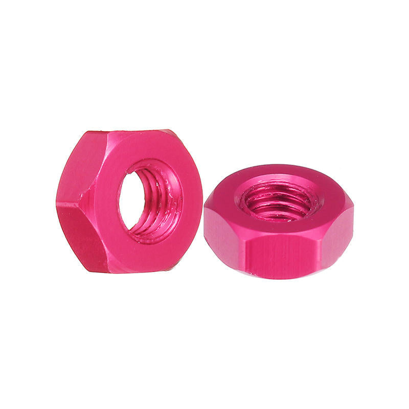 10pcs M3 Aluminum Alloy Hexagonal Hex Nut Lock Nut Multicolor