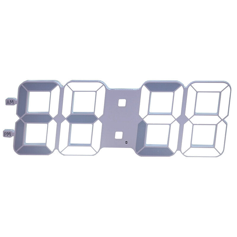 16 inch Modern Smart Photosensitive Digital Wall Clock 3D Plastic Stereo Silent Clock LED Electronic Clock