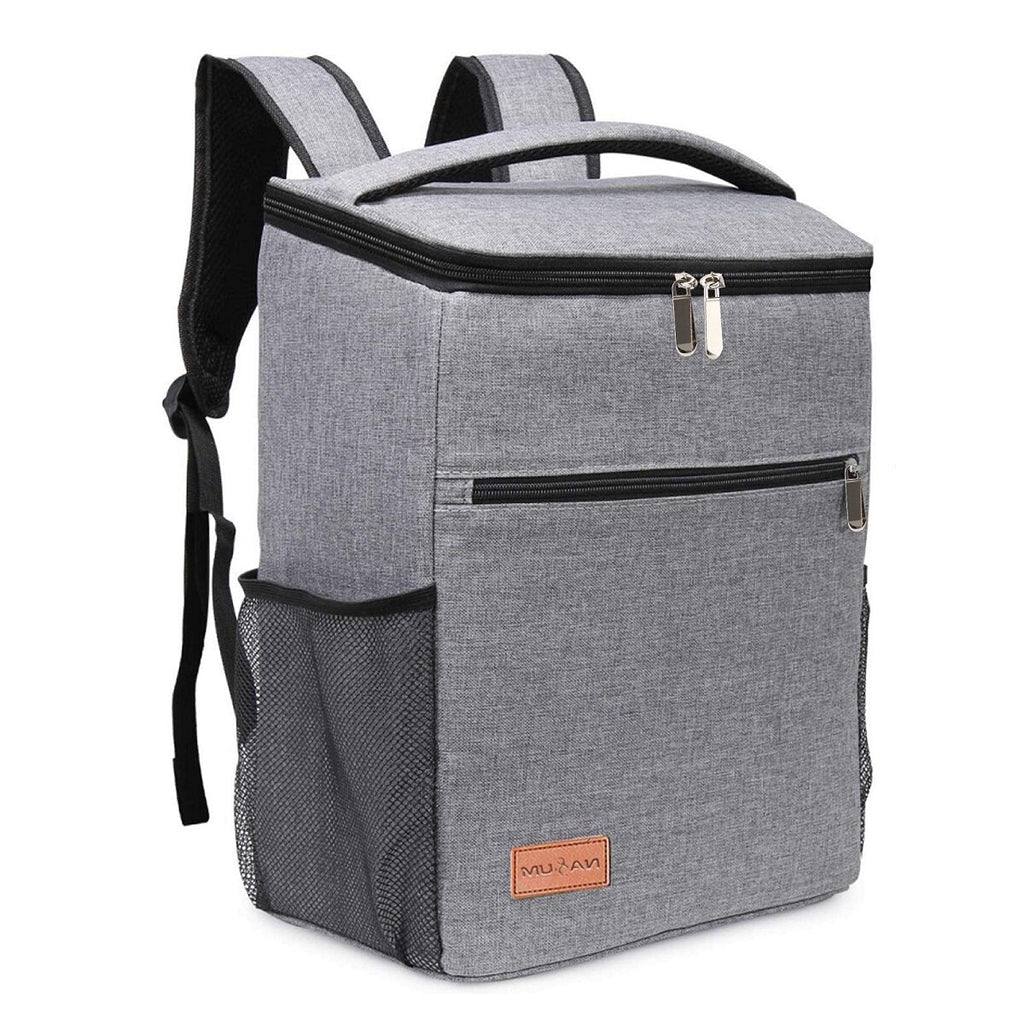 Gray Insulated Waterproof Cooling Backpack Bag Picnic Camping Rucksack Ice Cooler Bag