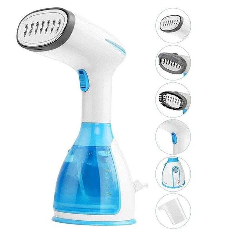 Portable Garment Steamer 1500W Powerful Clothes Steam Iron Fast Heat-up Fabric Wrinkle Removal 280ml Water Tank