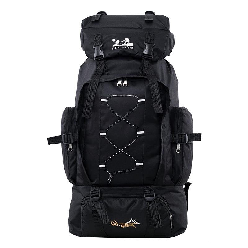 60L Nylon Backpack Waterproof Sports Travel Hiking Climbing Shoulder Bag Unisex Rucksack