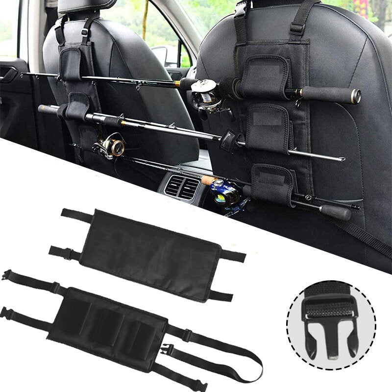 1 Pair Fishing Rod Holder Car Carrier Vehicle Backseat Rod Rack 3 Poles Storage Holder Fishing Tackle