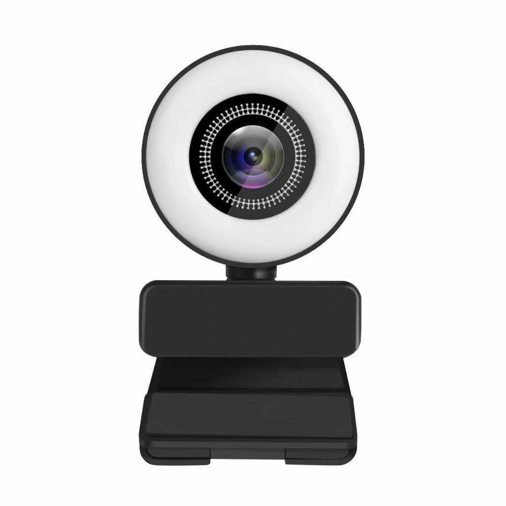 2160P/30FPS Webcam Full Touch Switch Light HD Computer 4K Camera USB Web Cam with Microphone Expandable Tripod