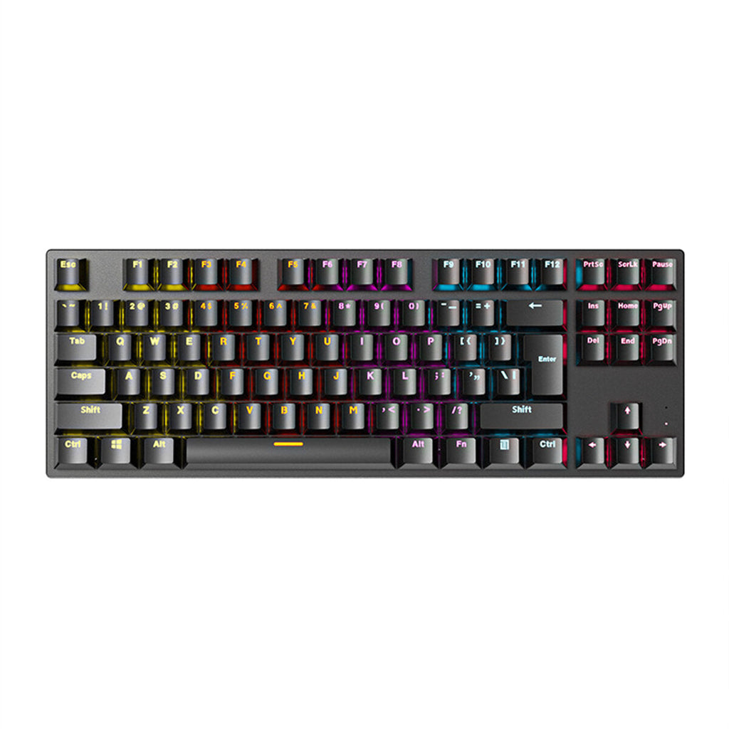 Mechanical Keyboard 87 Keys XA Profile PBT Double-shot Molding Keycaps Blue Switch RGB Backlit USB Wired Gaming Keyboard for PC Computer Laptop Gamer