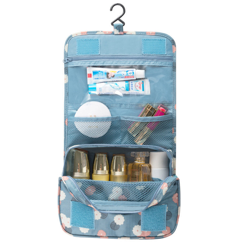 Outdoor Travel Wash Bag Portable Waterproof Cosmetic Makeup Organizer Storage Bag With Hook