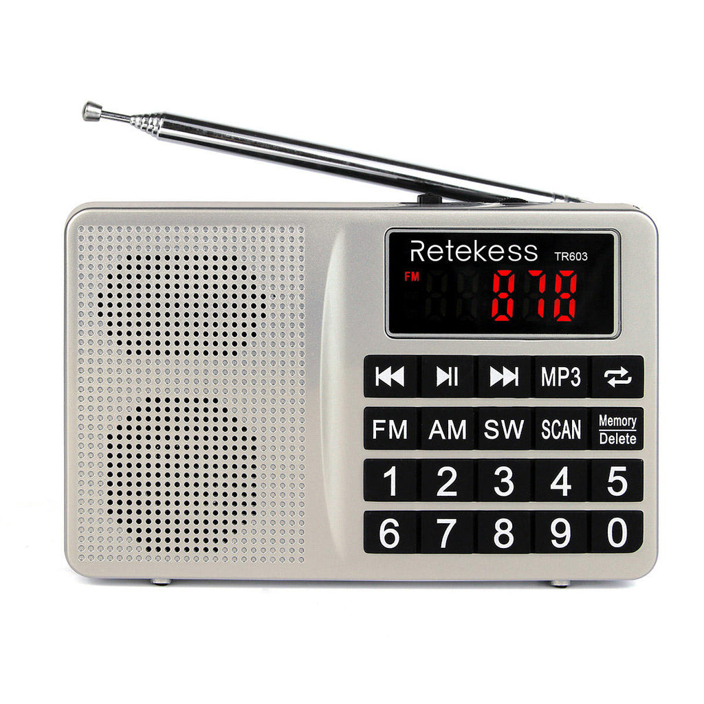 Digital Display FM AM SW Radio AUX MP3 Audio Player Speaker for Mobile Phone Gift family