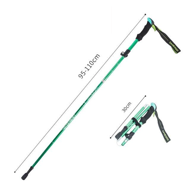 Anti Shock Walking Stick Telescopic Trekking Ultralight Aluminum Alloy Tactical Canes Sticks