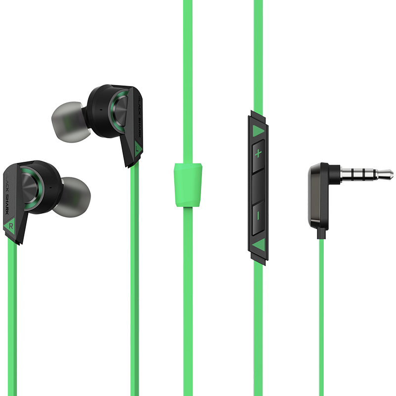 Black Shark 3.5mm Wired Headphones Balaced Armature Dynamic Dual Drivers Hi-Fi Deep Bass Gaming Earbuds In-Ear Sports Earphones Earphone With Mic