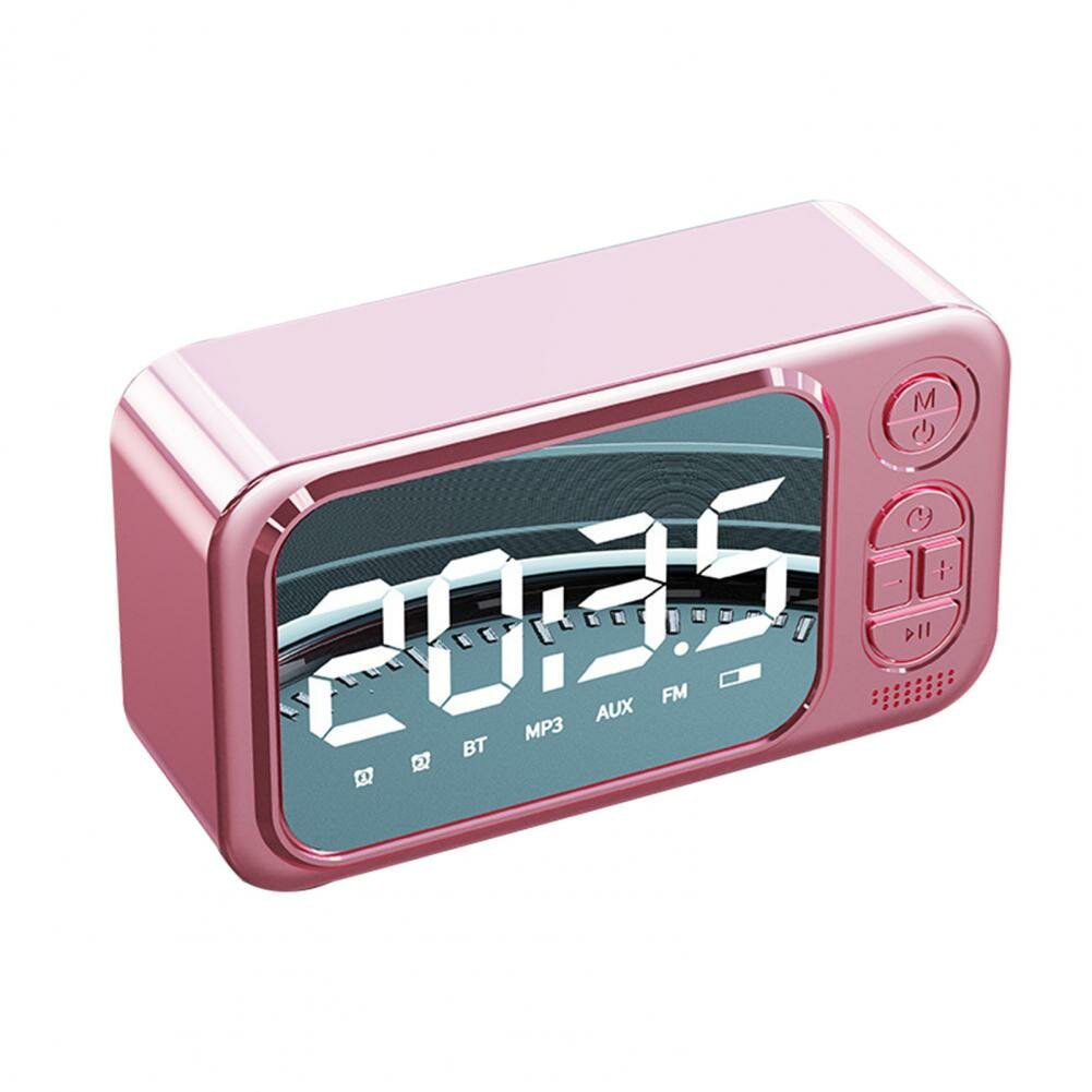 Bluetooth Speaker Portable Wireless Speaker Creative LED Alarm Clock Outdoor TF Card Speaker Mini Desktop Clock Speaker