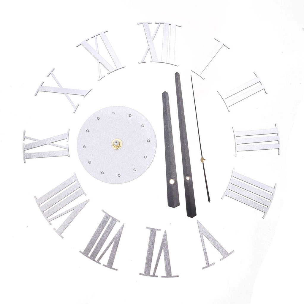 DIY 3D Large Number Mirror Wall Clock Sticker Decor for Home Office Kids Room