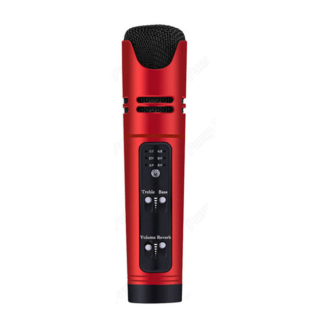 DSP Metal Handheld Wireless Recording Karaoke Microphone Support 6 Voice Voice-Changing Built-In Sound Card Anchor Live Singing Microphones