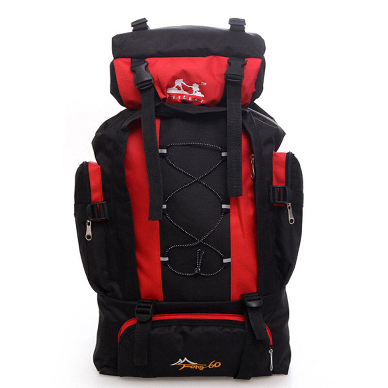 60L Nylon Backpack Waterproof Sports Travel Hiking Climbing Shoulder Bag Unisex Rucksack