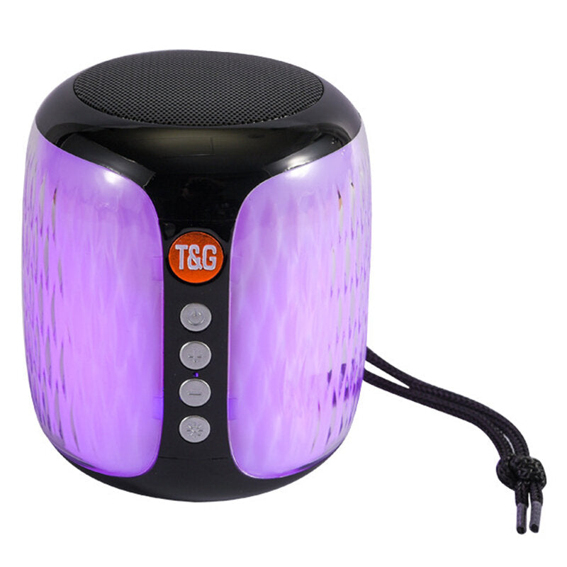 Portable Speaker Bluetooth 5.0 Wireless Speaker Cylindrical Luminous Lantern Speaker Waterproof TF Card Outdoors Speaker