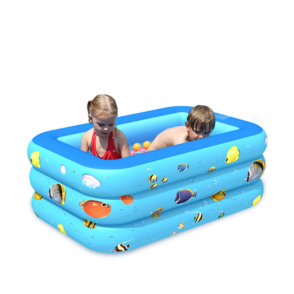 120/130/150/180/210cm Family Inflatable Swimming Pool PVC Kids Adult Water Play Bathtub