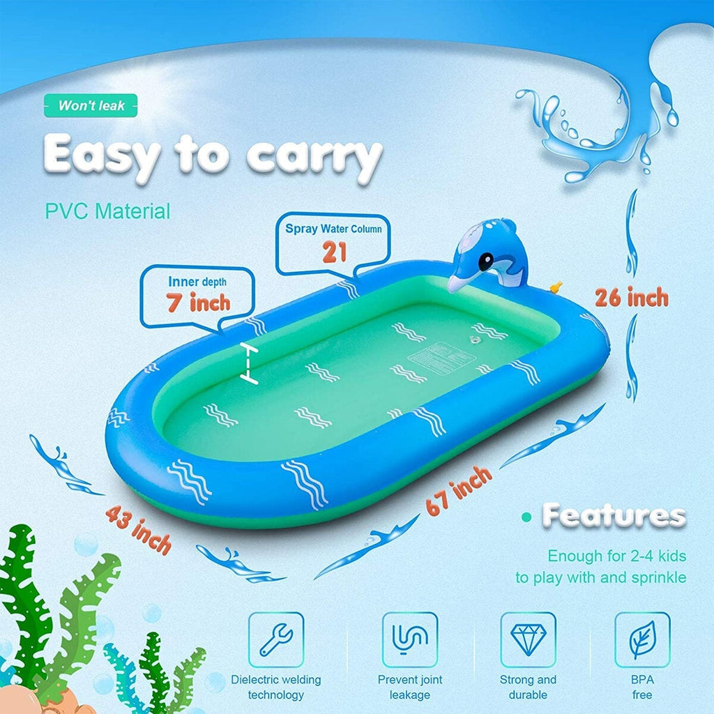 Dolphin Inflatable Water Jet Game Pool Lawn Game Pool