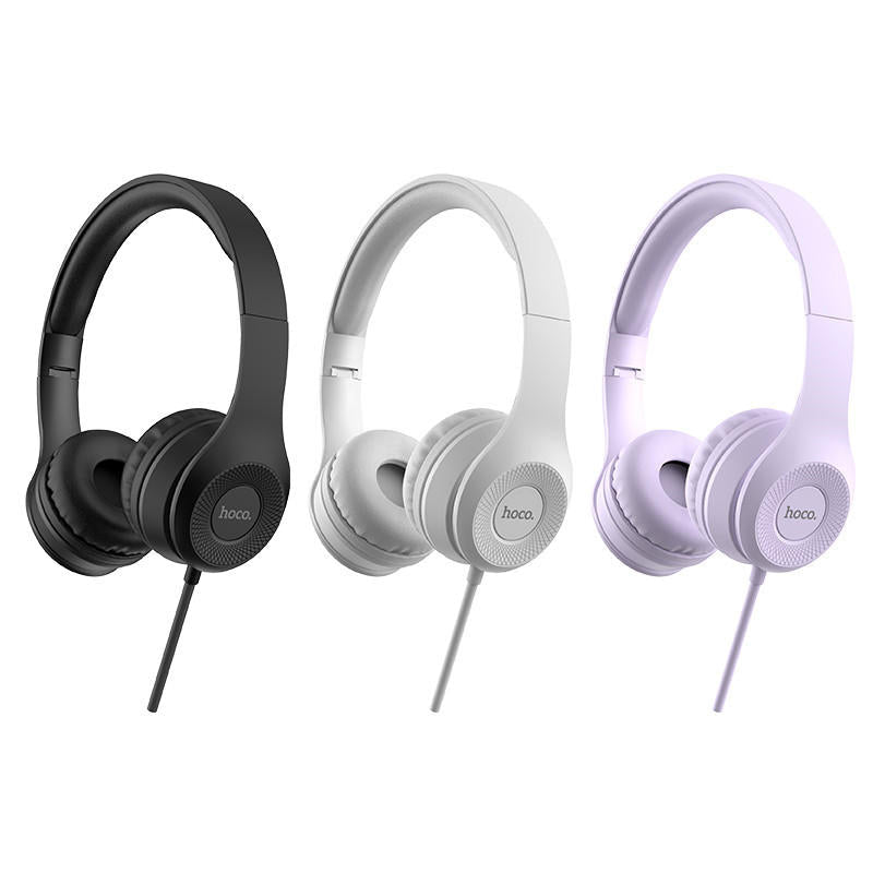 Stereo Metal Wired Control Headphone Foldable Headset With Mic for Smart phone