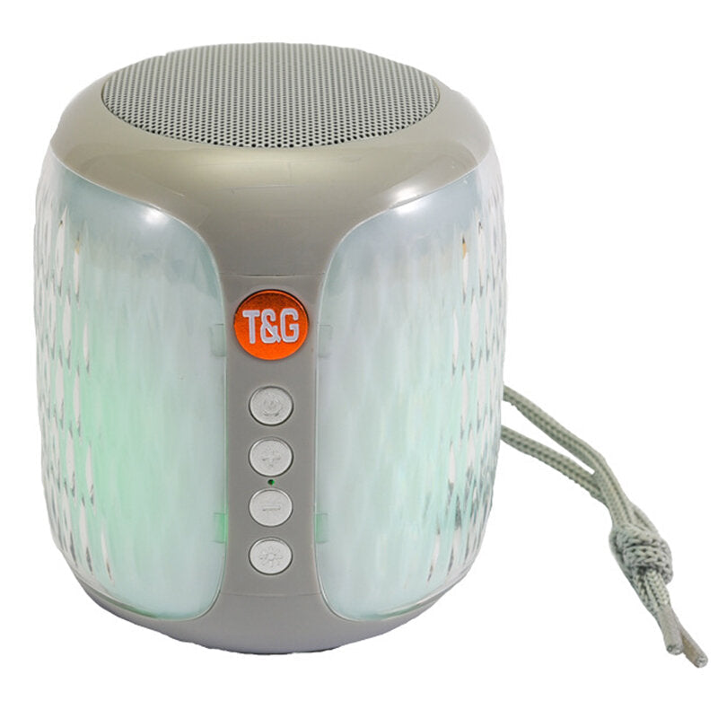 Portable Speaker Bluetooth 5.0 Wireless Speaker Cylindrical Luminous Lantern Speaker Waterproof TF Card Outdoors Speaker