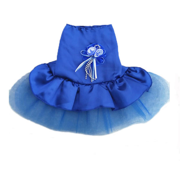 4 Colors Summer Puppy Pet Dog Tutu Lace Satin Skirt Cat Princess Party Wedding Dress