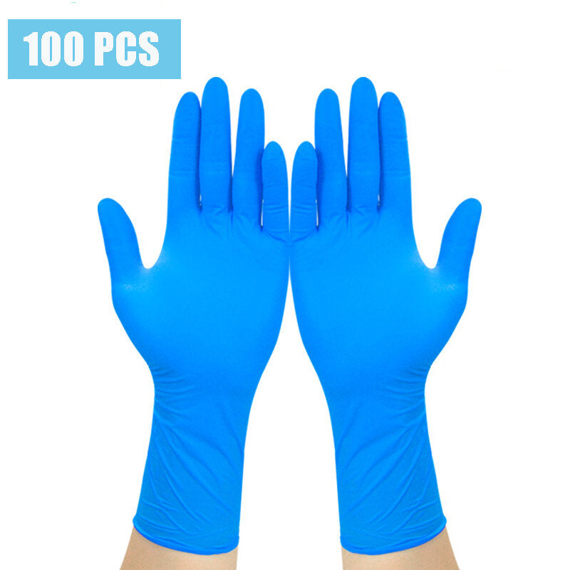 100Pcs Disposable Gloves Isolate Prevent Gloves Waterproof PVC Nitrile Synthesis Latex Comfortable Gloves