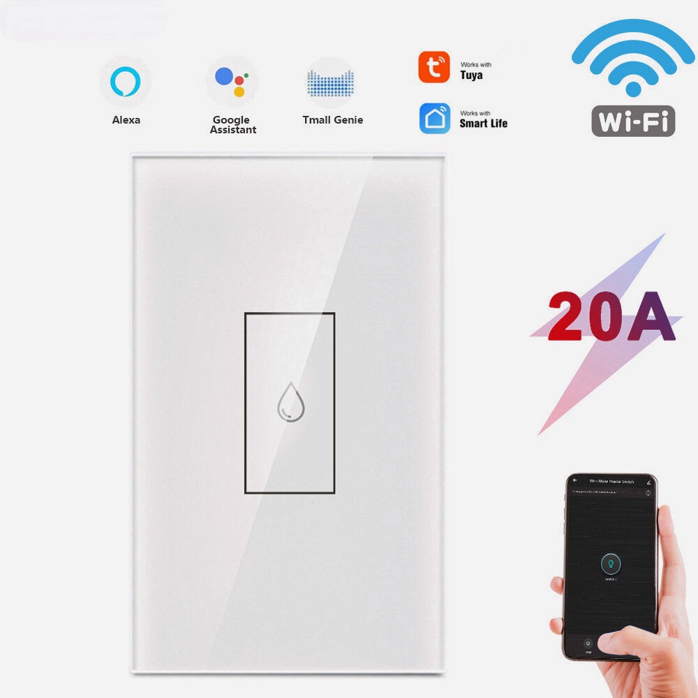 WiFi Smart Boiler Switch US/EU 110V 220V Touch Control Wall Electric Water Heater On Off with Alexa Google Home