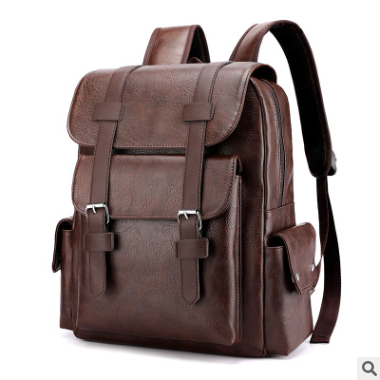 Men Leather School Backpacks Outdoor Travel Satchel Shoulder Bag Rucksack Satchel Handbag