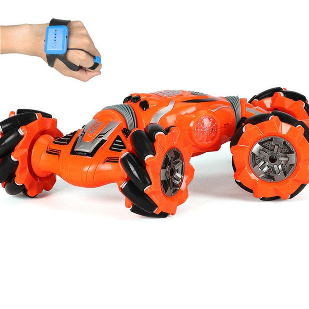 2.4G 4WD RC Car Stunt Vehicles Two-Sided Gesture Induction Twisting with Light Music Model