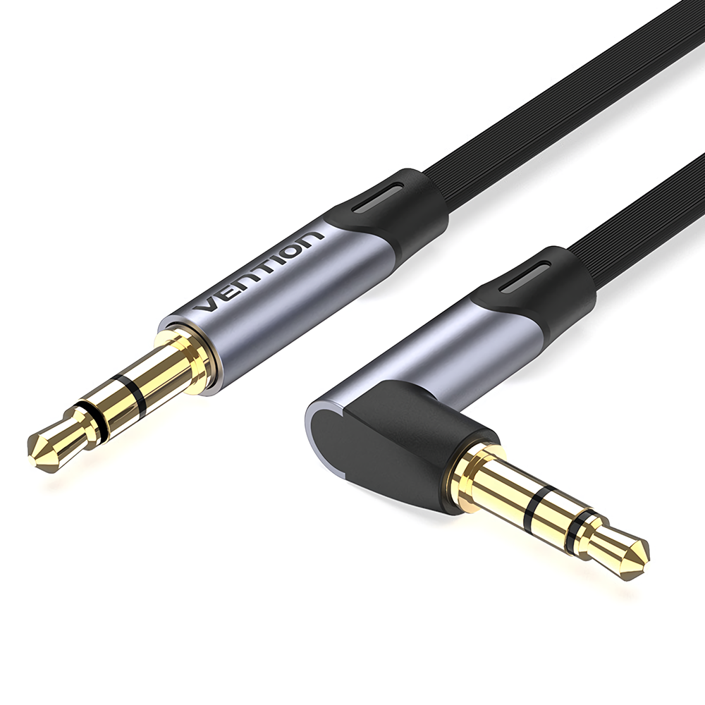 3.5mm Male to Male Aux Audio Cable 3m Right Angle Flat Cable 1/2/5m 29AWG Gold-plated Connector