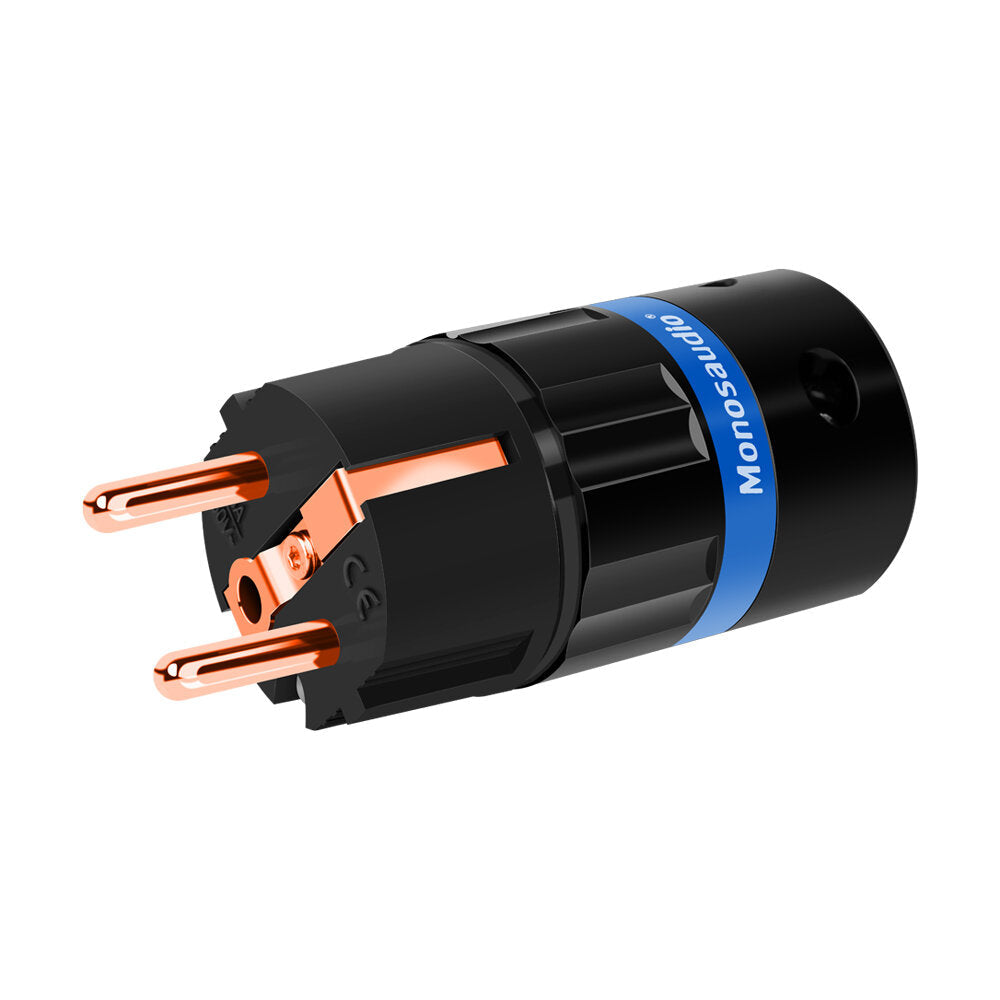 Pure Copper EU Power Plug Audio Speaker Amplifier European Male IEC Connector